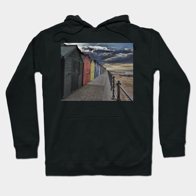 Mundesley Beach Huts Hoodie by avrilharris